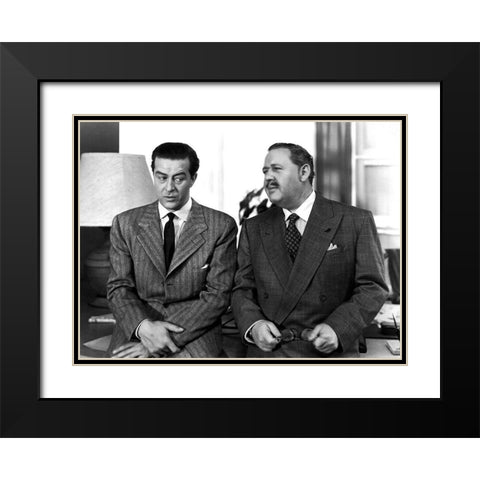 Charles Laughton - The Big Clock Black Modern Wood Framed Art Print with Double Matting by Hollywood Photo Archive