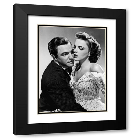 Gene Kelly with Judy Garland Black Modern Wood Framed Art Print with Double Matting by Hollywood Photo Archive