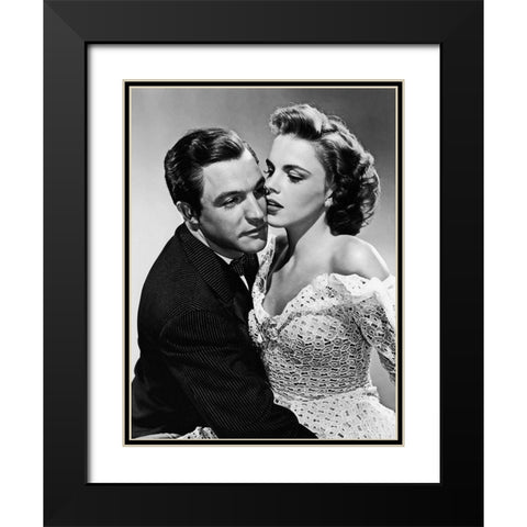 Gene Kelly with Judy Garland Black Modern Wood Framed Art Print with Double Matting by Hollywood Photo Archive