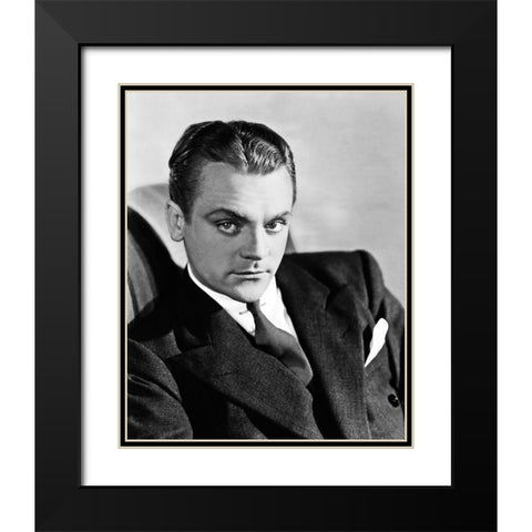 James Cagney Black Modern Wood Framed Art Print with Double Matting by Hollywood Photo Archive