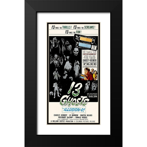 13 Ghosts Black Modern Wood Framed Art Print with Double Matting by Hollywood Photo Archive