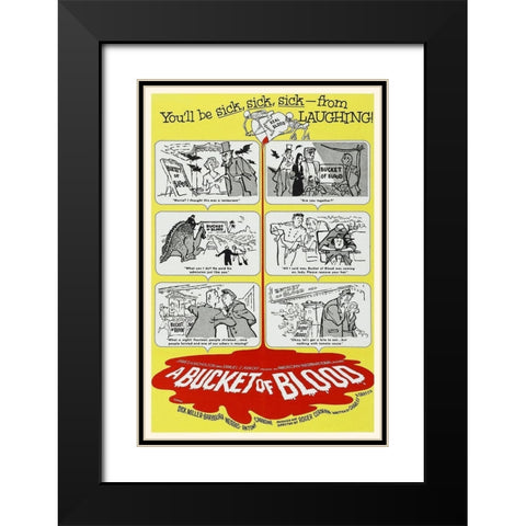 A Bucket of Blood Black Modern Wood Framed Art Print with Double Matting by Hollywood Photo Archive