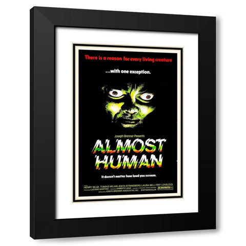 Almost Human Black Modern Wood Framed Art Print with Double Matting by Hollywood Photo Archive