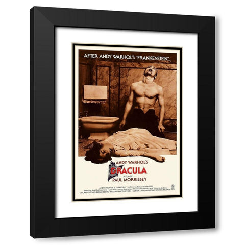Andy Warhols Dracula Black Modern Wood Framed Art Print with Double Matting by Hollywood Photo Archive