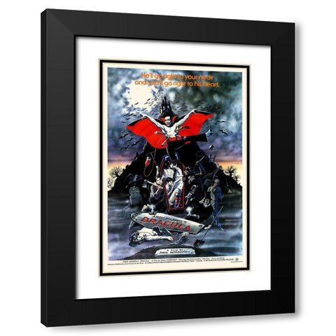 Andy Warhols Dracula Black Modern Wood Framed Art Print with Double Matting by Hollywood Photo Archive