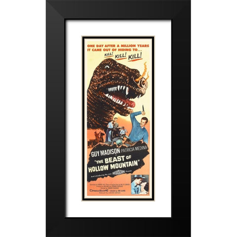 The Beast of Hollow Mountain Black Modern Wood Framed Art Print with Double Matting by Hollywood Photo Archive