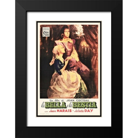 French - Beauty and the Beast - Bela et la Bette Black Modern Wood Framed Art Print with Double Matting by Hollywood Photo Archive