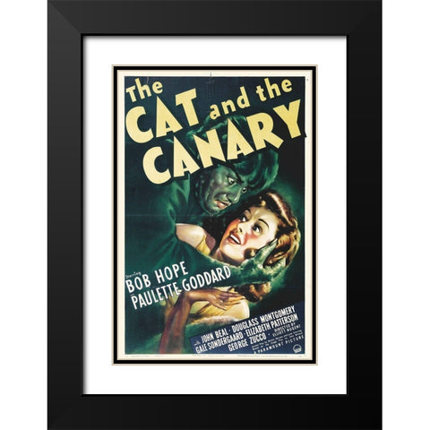 The Cat and Canary Black Modern Wood Framed Art Print with Double Matting by Hollywood Photo Archive