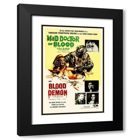 Mad Doctor of Blood Island Black Modern Wood Framed Art Print with Double Matting by Hollywood Photo Archive