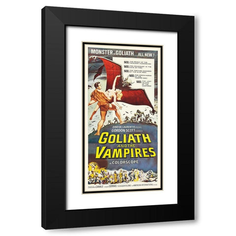 Goliath and the Vampires Black Modern Wood Framed Art Print with Double Matting by Hollywood Photo Archive