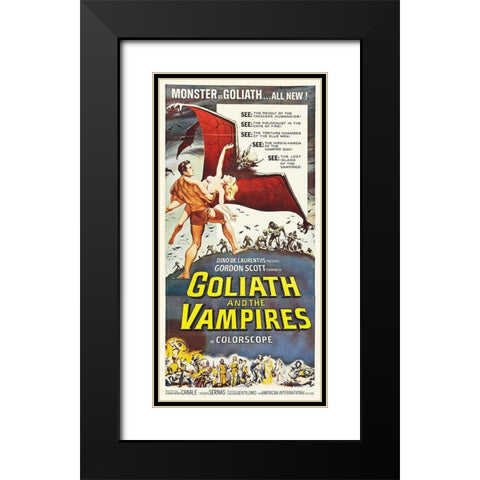 Goliath and the Vampires Black Modern Wood Framed Art Print with Double Matting by Hollywood Photo Archive