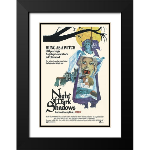 Night of Dark Shadows Black Modern Wood Framed Art Print with Double Matting by Hollywood Photo Archive
