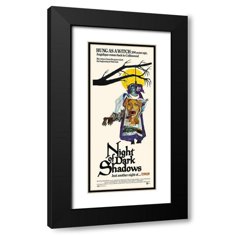 Night of Dark Shadows Black Modern Wood Framed Art Print with Double Matting by Hollywood Photo Archive
