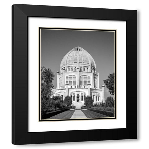 Bhai Temple Chicago Illinois Black Modern Wood Framed Art Print with Double Matting by Highsmith, Carol