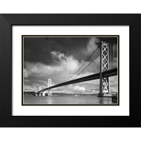 Bay Bridge San Francisco California Black Modern Wood Framed Art Print with Double Matting by Highsmith, Carol