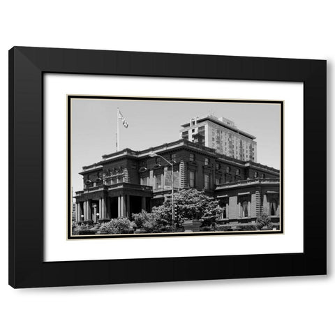 The Pacific-Union Club Nob Hill San Francisco Black Modern Wood Framed Art Print with Double Matting by Highsmith, Carol