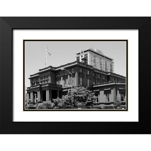 The Pacific-Union Club Nob Hill San Francisco Black Modern Wood Framed Art Print with Double Matting by Highsmith, Carol