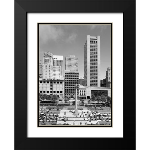 Union Square San Francisco California Black Modern Wood Framed Art Print with Double Matting by Highsmith, Carol