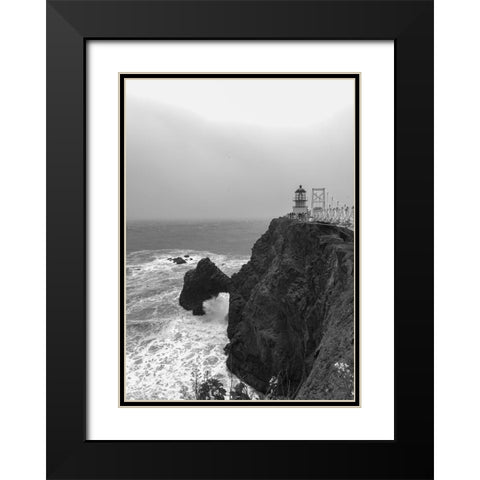 The Point Bonita Lighthouse San Francisco California Black Modern Wood Framed Art Print with Double Matting by Highsmith, Carol