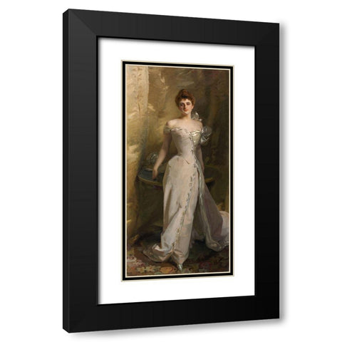 Portrait of Lisa Colt Curtis Black Modern Wood Framed Art Print with Double Matting by Sargent, John Singer
