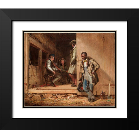 The Power of Music Black Modern Wood Framed Art Print with Double Matting by Mount, William Sidney