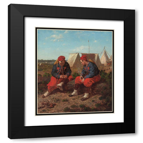 The Brierwood Pipe Black Modern Wood Framed Art Print with Double Matting by Homer, Winslow