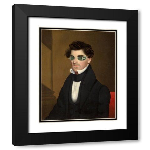 Nathaniel Olds Black Modern Wood Framed Art Print with Double Matting by Wade, Jeptha Homer
