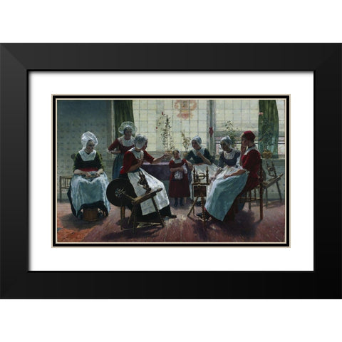 The Ghost Story Black Modern Wood Framed Art Print with Double Matting by McEwen, Walter