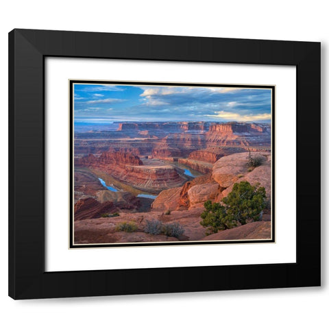 Colorado River from Deadhorse Point, Canyonlands National Park, Utah Black Modern Wood Framed Art Print with Double Matting by Fitzharris, Tim