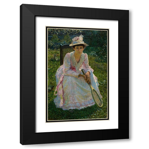 Mary Holland Bacher Black Modern Wood Framed Art Print with Double Matting by Bacher, Otto H.