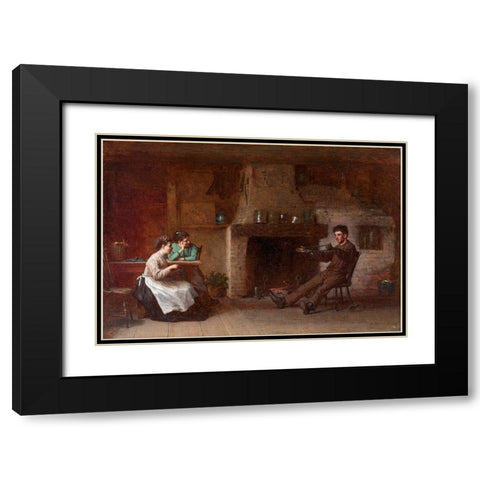 Winding Yarn Interior of a Nantucket Kitchen Black Modern Wood Framed Art Print with Double Matting by Johnson, Eastman