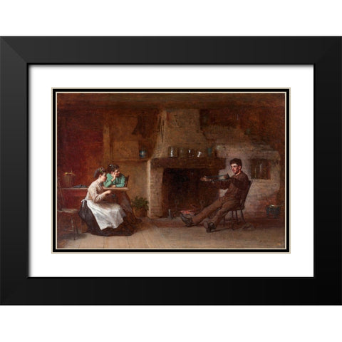 Winding Yarn Interior of a Nantucket Kitchen Black Modern Wood Framed Art Print with Double Matting by Johnson, Eastman