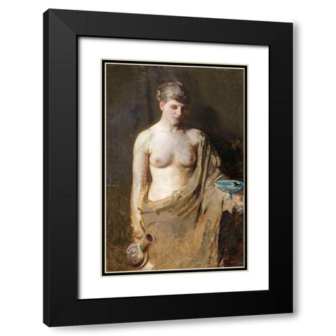 Hebe Black Modern Wood Framed Art Print with Double Matting by Thayer, Abbott Handerson