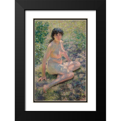 July Black Modern Wood Framed Art Print with Double Matting by Bacher, Otto H.