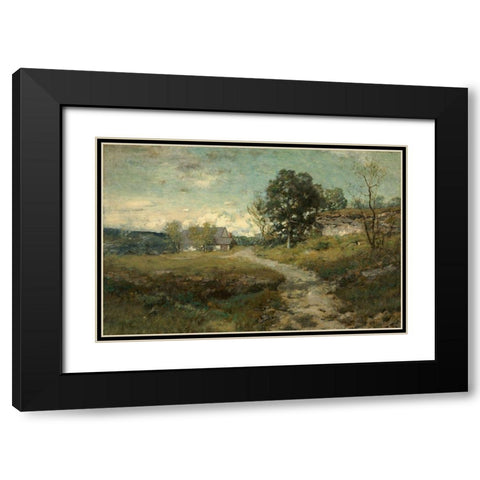 Arkville Landscape Black Modern Wood Framed Art Print with Double Matting by Wyant, Alexander H.