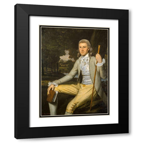 Moses Seymour Jr Black Modern Wood Framed Art Print with Double Matting by Earl, Ralph