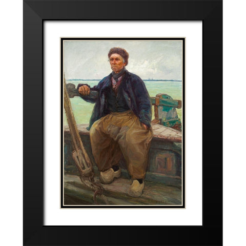 Christ Black Modern Wood Framed Art Print with Double Matting by Melchers, Gari