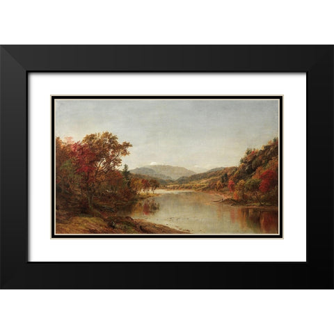 Mount Washington New Hampshire Black Modern Wood Framed Art Print with Double Matting by Cropsey, Jasper F.