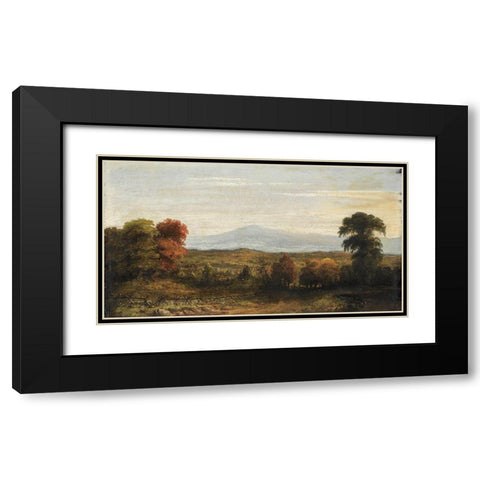 Landscape Black Modern Wood Framed Art Print with Double Matting by Cropsey, Jasper F. Imitator of