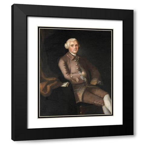 John Browne Black Modern Wood Framed Art Print with Double Matting by Blackburn, Joseph
