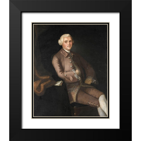 John Browne Black Modern Wood Framed Art Print with Double Matting by Blackburn, Joseph