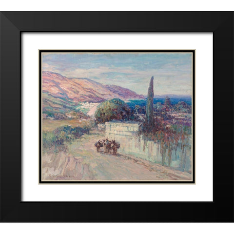 Italian Landscape Black Modern Wood Framed Art Print with Double Matting by Gottwald, Frederick