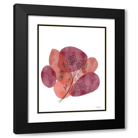 Bohemian Inked Botanicals Black Modern Wood Framed Art Print with Double Matting by Bawden, Angela