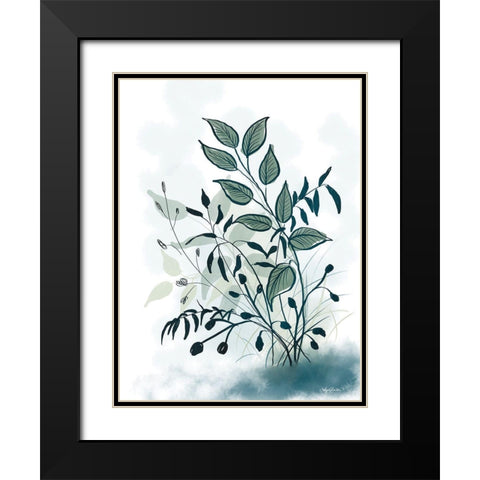 Inked Botanicals Black Modern Wood Framed Art Print with Double Matting by Bawden, Angela