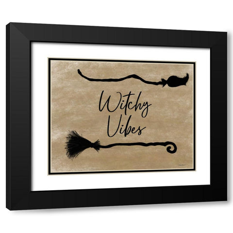 Witchy Vibes Black Modern Wood Framed Art Print with Double Matting by Bawden, Angela
