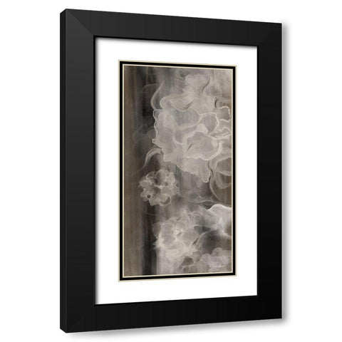 Mocha Flower Abstract Black Modern Wood Framed Art Print with Double Matting by Bawden, Angela