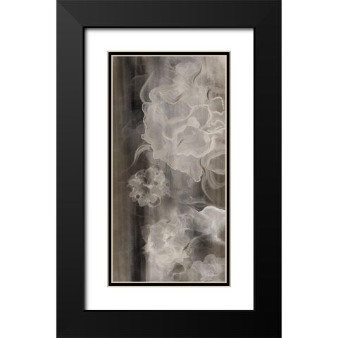 Mocha Flower Abstract Black Modern Wood Framed Art Print with Double Matting by Bawden, Angela
