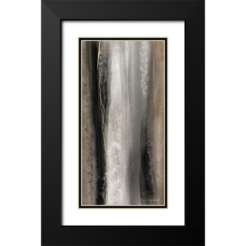 Mocha Java Gold Abstract Black Modern Wood Framed Art Print with Double Matting by Bawden, Angela