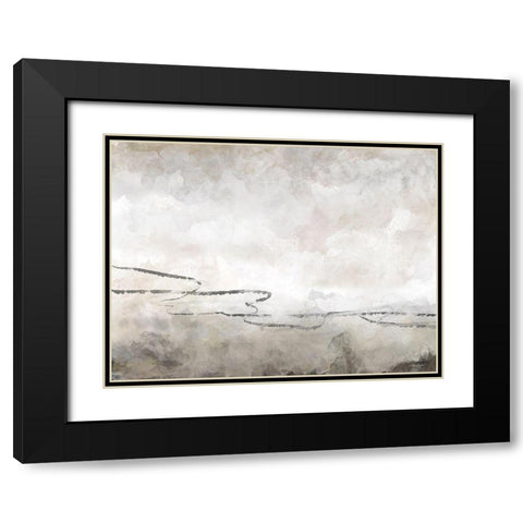 Fawn Mushroom Abstract 3 Black Modern Wood Framed Art Print with Double Matting by Bawden, Angela