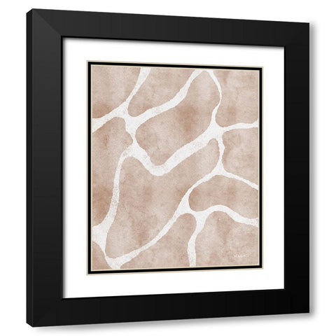 Earthy Boho Abstract 2 Black Modern Wood Framed Art Print with Double Matting by Bawden, Angela